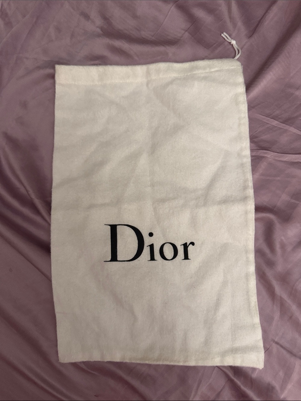 Authentic Vintage Dior Logo Dust Bag White